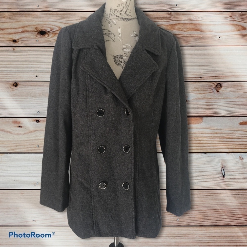 Nwt Guess Gray Peacoat XL